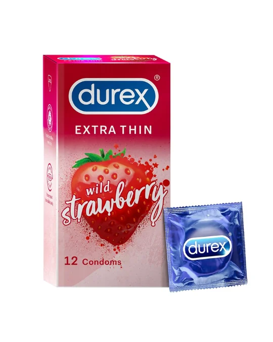 [109943] Préservatifs Fraise 12 pièces Durex