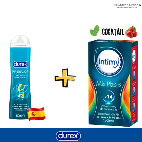 Pack Préservatifs Mix plaisirs & Gel Frescor Durex
