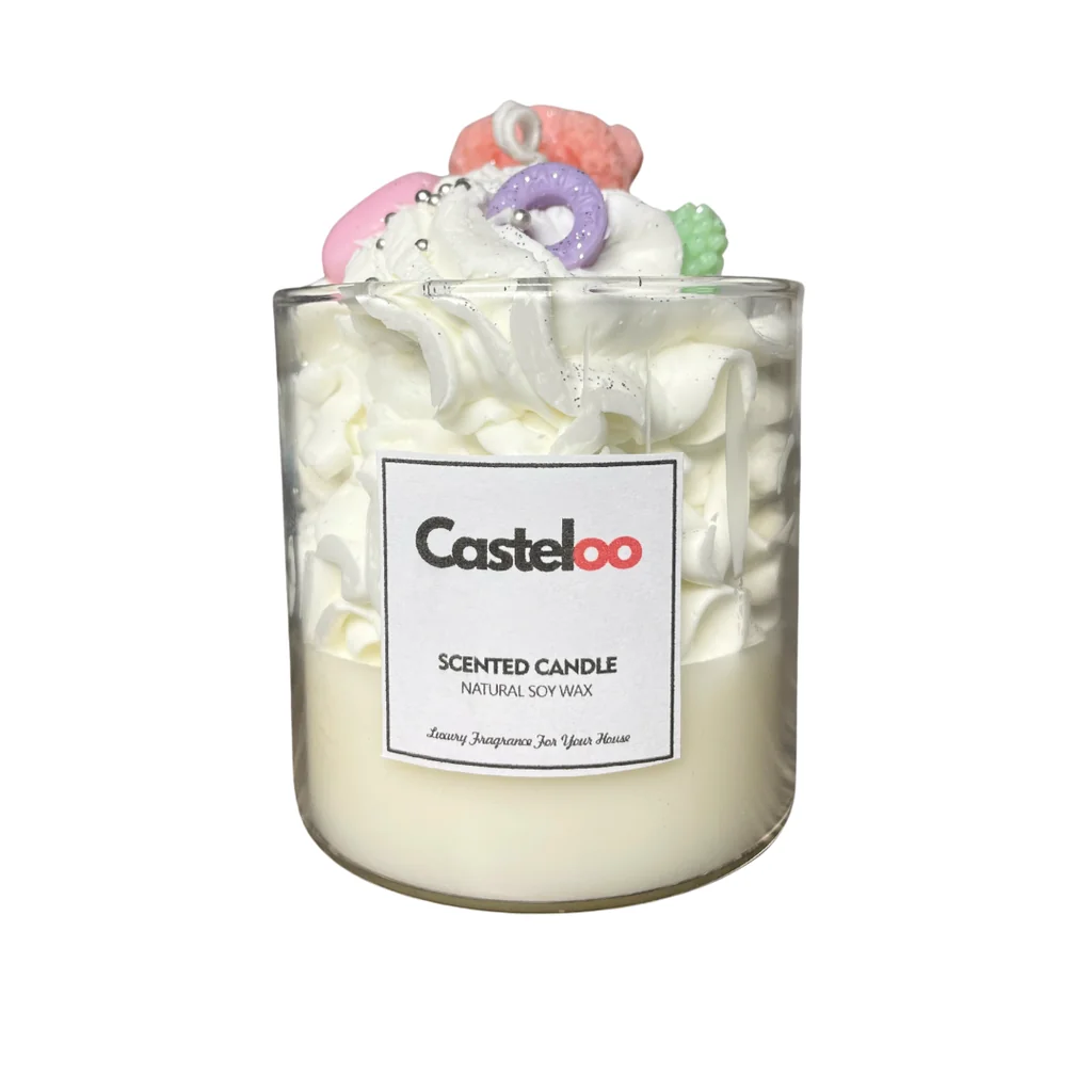 [149673] Bougie Dessert Trompe lœil Parfum Fraise Casteloo